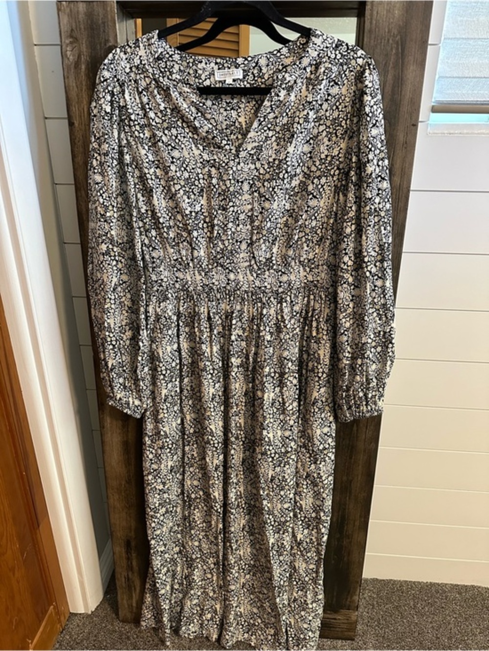 Sweet Salt Floral Midi Dress Size Medium Smocked Waist Modest Boho Prairie